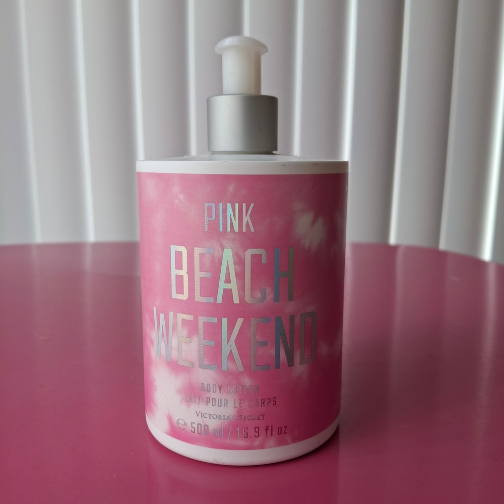 Victoria's Secret PINK BEACH WEEKEND Body Lotion 16.9 oz Pink Tie Dye Pump